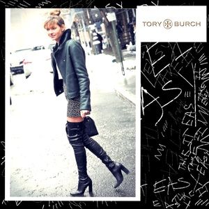 SOLD | Authentic Tory Burch Green Leather Jacket